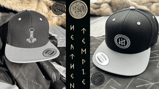 Heathen Hats Collection, Mjolnir flat bill SnapBack, Heathen Temple flat bill SnapBack