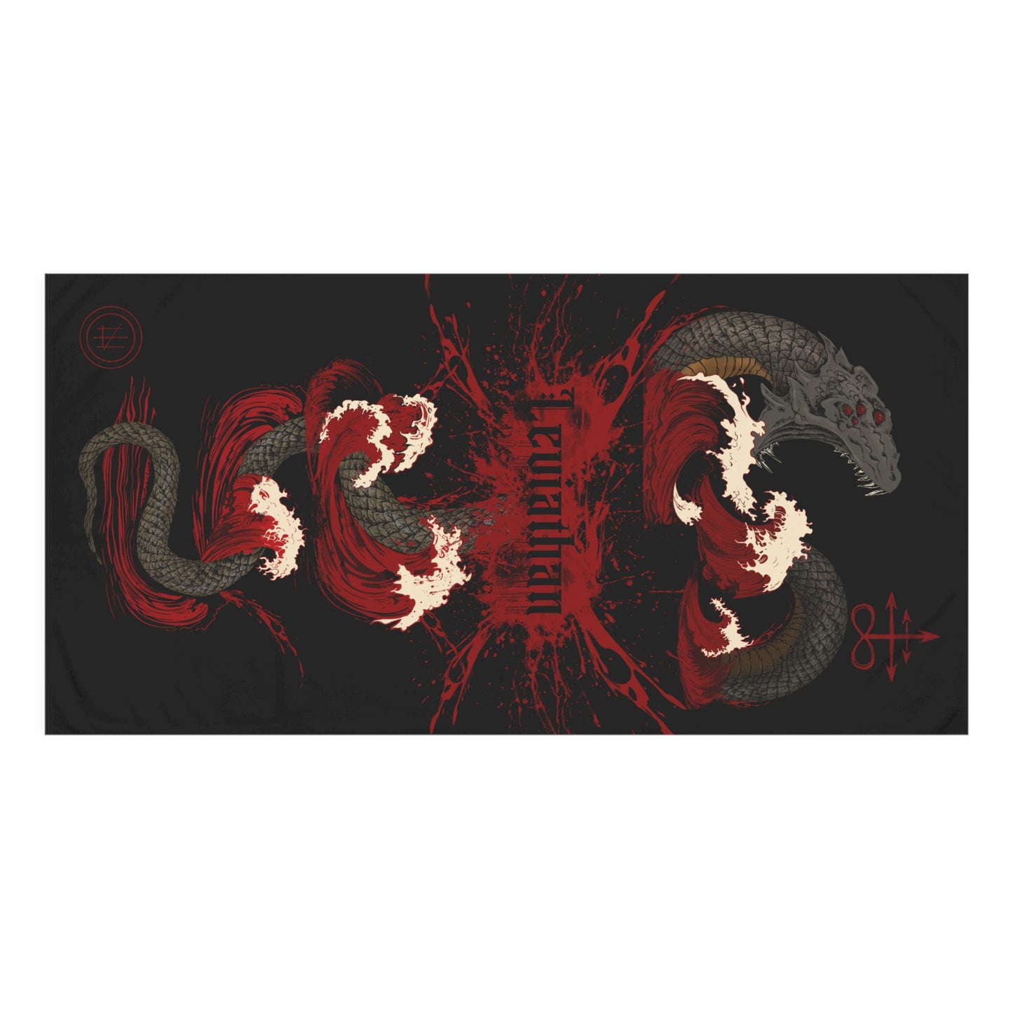 Leviathan Occult Beach Towel – Gothic Pagan Accessories for Summer Rites