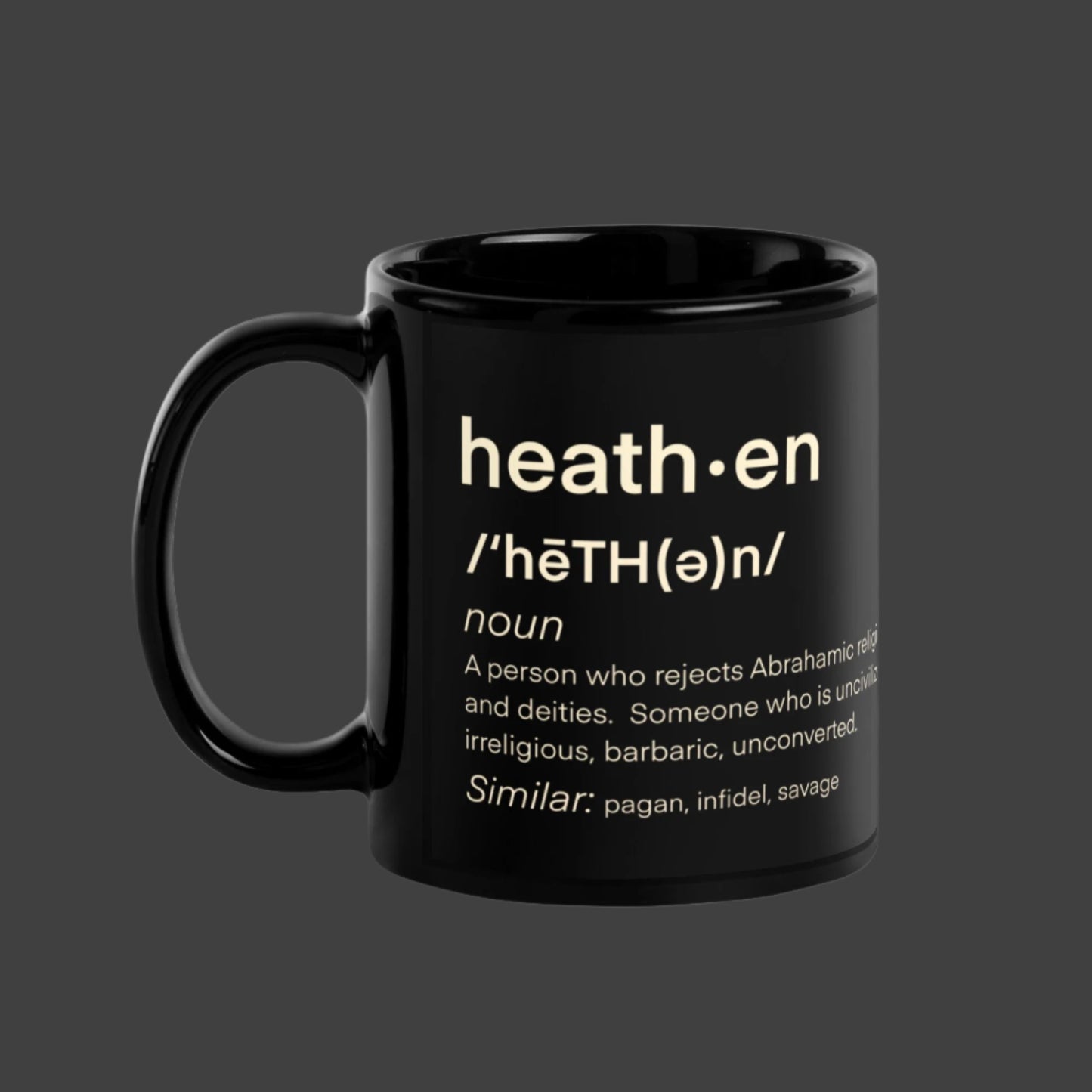 Heathen mug definition